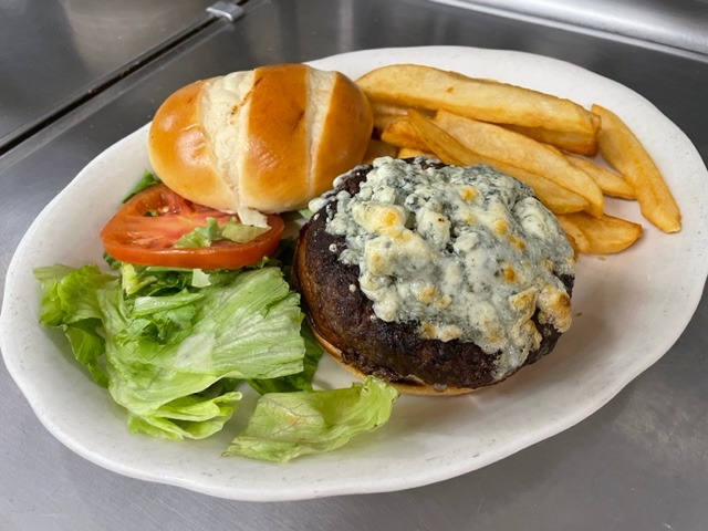 Blue cheeseburger
