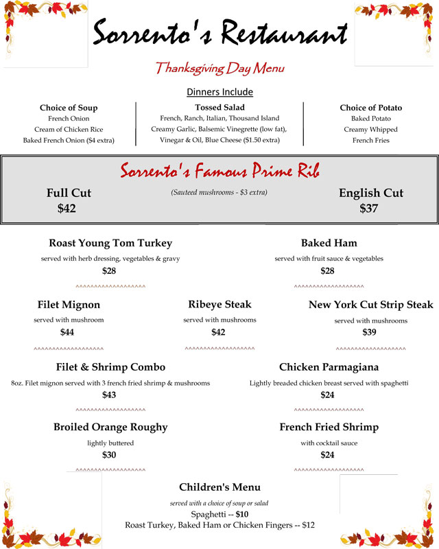 Daily Specials